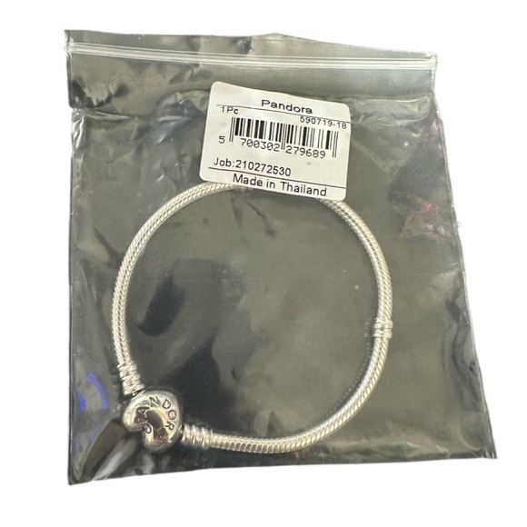 PANDORA Moments Heart & Snake Chain Bracelet/ Sterling Silver/NWT - Picture 9 of 10